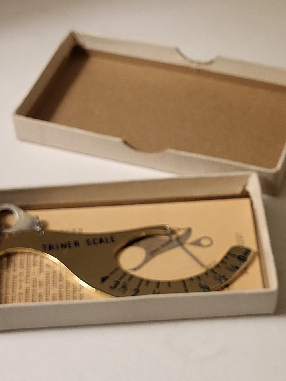 1963 Triner Brass Postal Scale W/ Box And Instruction Card